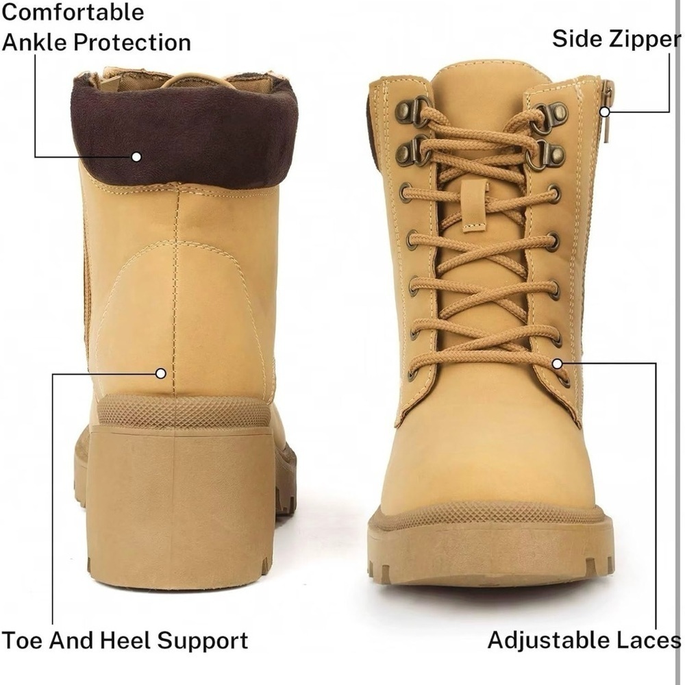 Winter Platform Boots Non Slip Comfortable Snow Boots Hunter Rain Boots Combat - Picture 3 of 10